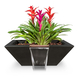 Maya GFRC Concrete Square Planter and Water Bowl In Black