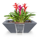 Maya GFRC Concrete Square Planter and Water Bowl In Gray