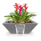 Maya GFRC Concrete Square Planter and Water Bowl In Natural Gray