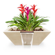 Maya GFRC Concrete Square Planter and Water Bowl In Vanilla