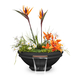 Roma GFRC Concrete Planter and Water Bowl In Black