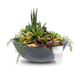 Sedona GFRC Concrete Round Planter and Water Bowl In Gray
