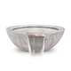 Sedona GFRC Wood Grain Concrete Round Water Bowl in Ivory