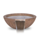Sedona GFRC Wood Grain Concrete Round Water Bowl in Oak