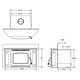 Country Stove Carrollton 300 GL Wood Fireplace Insert Dimension