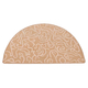 Half Round Beige and White Hearth Rug 43" Long x 26" Wide HR101