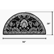 Half Round Blue Hearth Rug 56" Long x 28" Wide HR4015 Dimensions