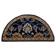 Half Round Blue Hearth Rug 44" Long x 22" Wide HR4010