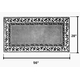 Rectangular Beige Hearth Rug 56" Long x 28" Wide HR5025 Dimensions