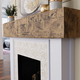 84 Inch Natural Golden Oak Faux Wood Fireplace Mantel Shelf, 4 image