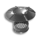 BDM Round Black Galvanized Steel Chimney Cap in 5/8" Mesh