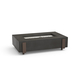 American Fyre Designs 60” Iron Saddle Fire Table Chat Height Manual Flame Sensing | 580-11-M7C in Black Lava
