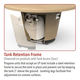 American Fyre Designs 54” Cosmopolitan Rectangle Fire Table Chat Height FyreStarter Bluetooth | 635-11-H4C Tank Retention Frame
