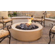 American Fyre Designs 48" Louvre Round Fire Pit Manual Flame Sensing | 686-11-M6C In Use