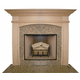 Arched Wesley Fireplace Mantel Surround Shown here in Maple with Whitewash finish and Giallo Veneziano Granite
