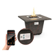 American Fyre Designs 60” Cosmopolitan Square Fire Table Dining Height FyreStarter Bluetooth | 642-11-H6C Fyrestarter Phone