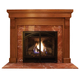 Hanover Fireplace Mantel Surround Shown here in Cherry with Fruitwood finish and Giallo Veneziano Granite