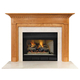 Jefferson Fireplace Mantel Surround Shown here in Oak with Clearcoat finish with Crema Marfil Marble