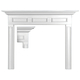 Litchfield Fireplace Mantel Surround Shown here in Painted White and Green Marble