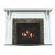 Lynchburg Fireplace Mantel Surround Shown here in Painted White with Marron Braun Marble