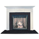 Mendham Fireplace Mantel Surround Shown here in Painted White and Black Granite