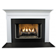 Mount Vernon Fireplace Mantel Surround Shown here in Painted White and Magma Black Granite
