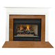 Richmond Fireplace Mantel Surround Shown here in Painted White and Rojo Alicante Marble