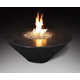 Grand Canyon Olympus Round GFRC Fire Pit Table in Black