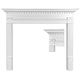 Windsor Fireplace Mantel Surround Shown here in Cherry with Cordovan finish and Green Marble