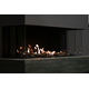 Sierra Flame Toscana 38" 3-Sided Peninsula Direct Vent Linear Gas Fireplace - TOSCANA-38