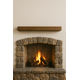 Powder Coat Steel Mantel Shelf By Design Specialties over an Arched Fireplace
